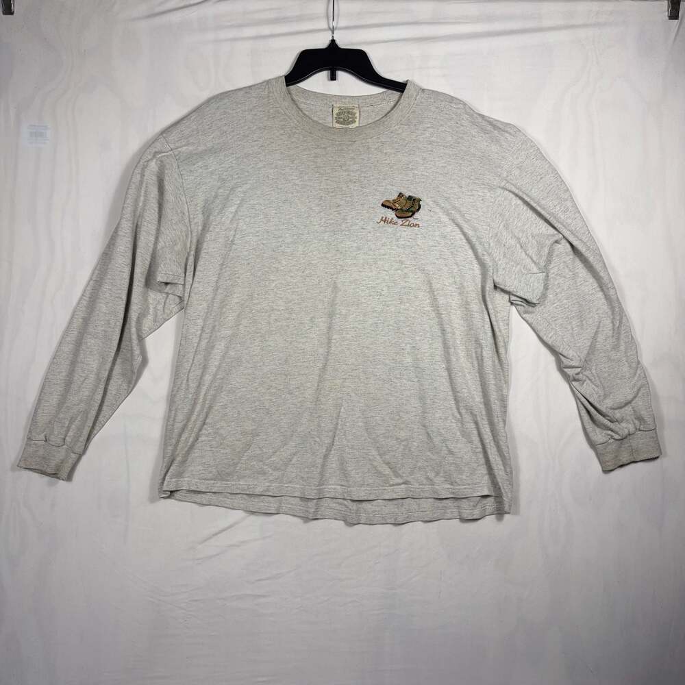 Vintage Fred Harvey Trading Company Hike Zion Graphic T-Shirt Gray XL